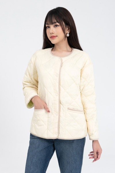 padded quilted jacket - áo phao 2 mặt (Phom rộng)
