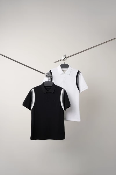 Áo Polo phối kẻ đen