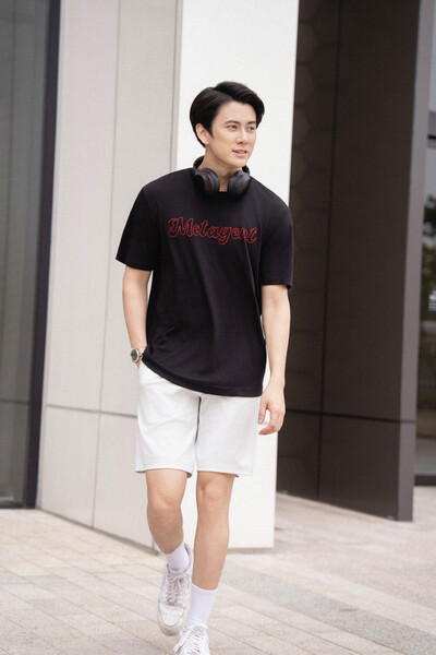 Áo thun Regular Supima in chữ