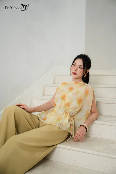 Golden Dune Pants – Quần suông lưng cao