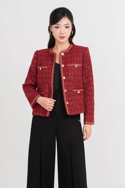Áo khoác Tweed Red Classic