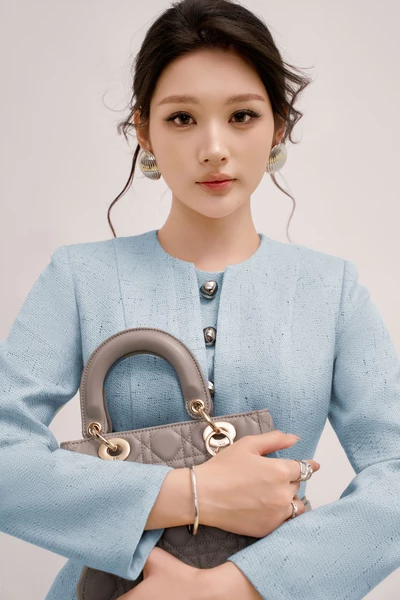 Áo vest Blue Tweed Flared