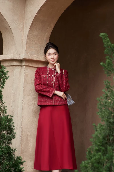 Áo khoác Tweed Red Classic