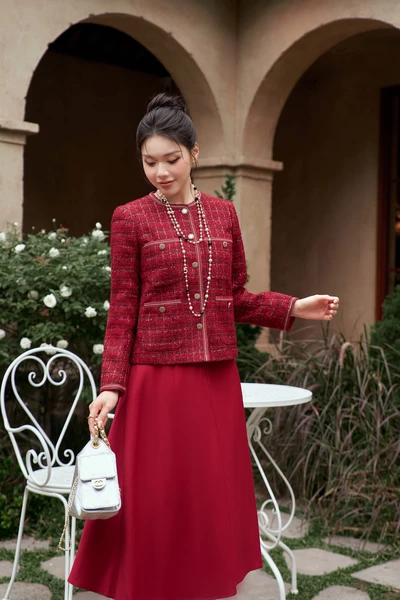 Áo khoác Tweed Red Classic