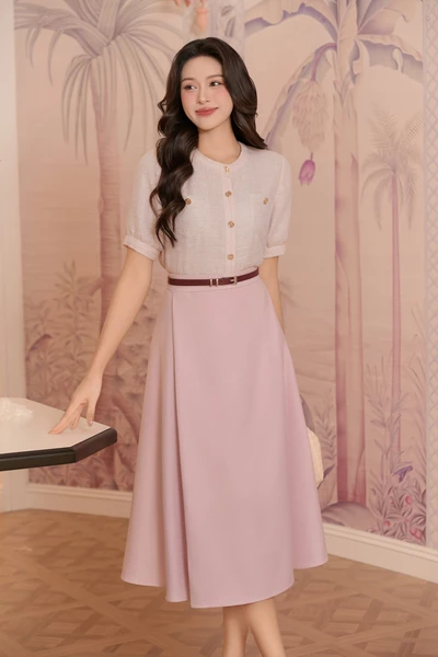 Chân váy xòe Ruby Midi