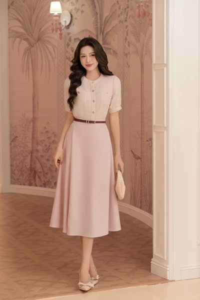 Chân váy xòe Ruby Midi