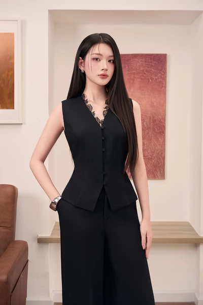 Áo công sở gile Noir Lace