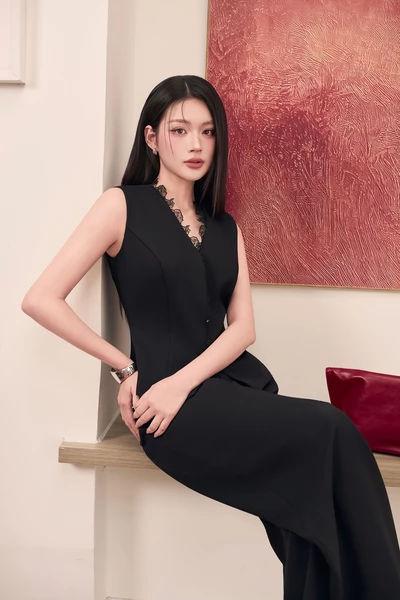 Áo công sở gile Noir Lace