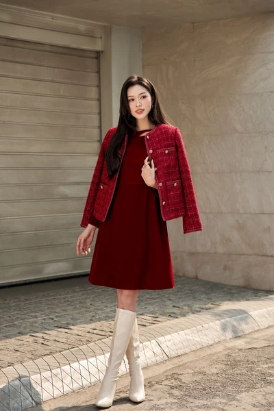 Áo khoác Tweed Red Classic