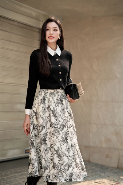 Chân váy Organza Floral