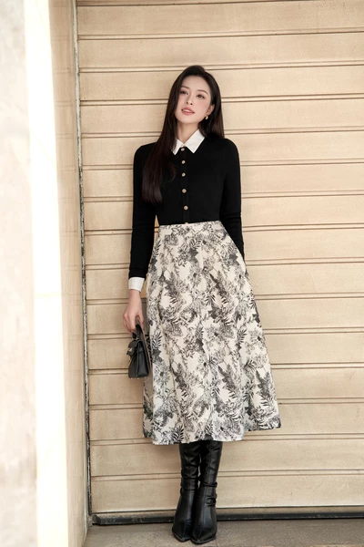 Chân váy Organza Floral