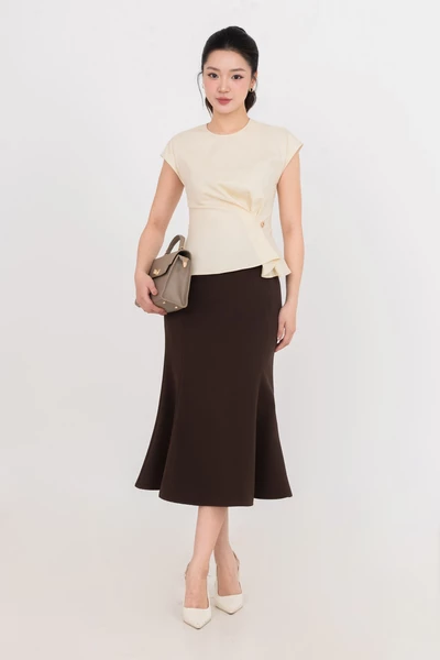 Áo ôm Khaki Charm Top