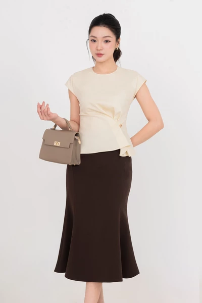 Áo ôm Khaki Charm Top