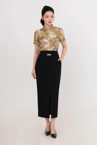 Chân váy bút chì dáng dài Refined