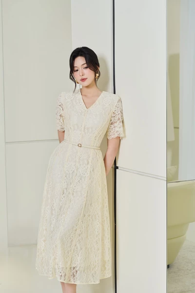 Đầm ren midi Lavenne