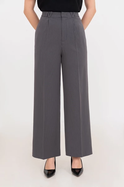 Quần suông kẻ Signature