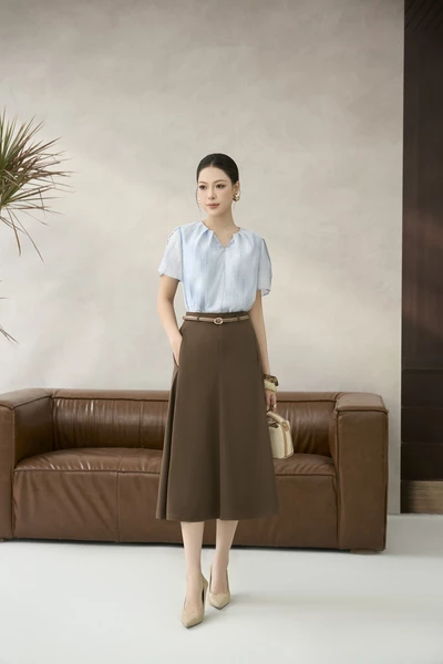 Chân váy nâu Choco