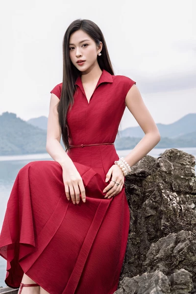 Đầm xòe Scarlet Lake