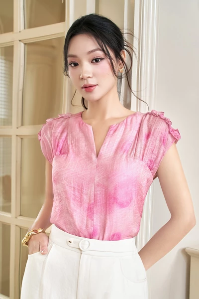 Áo sơ mi lụa Soft Aura