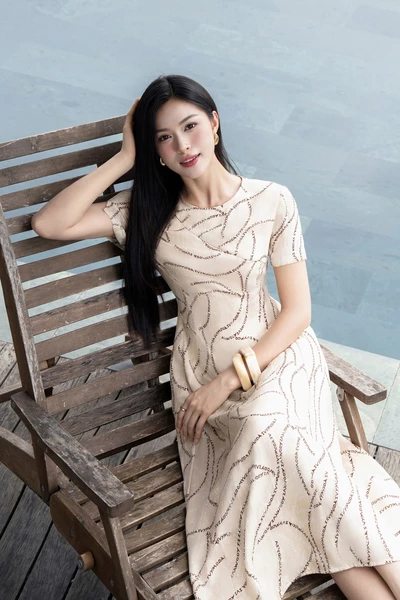 Đầm xòe Mocha Whisper