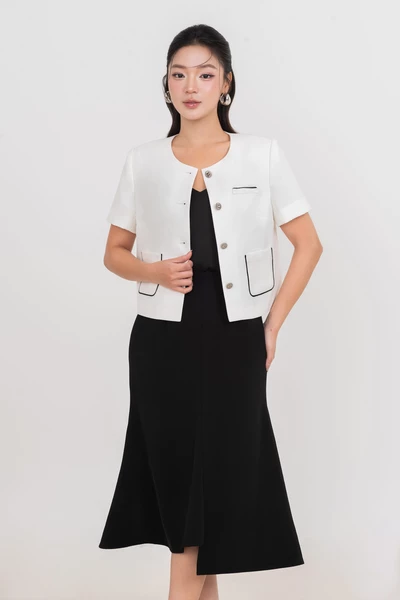 Áo vest Dewy White