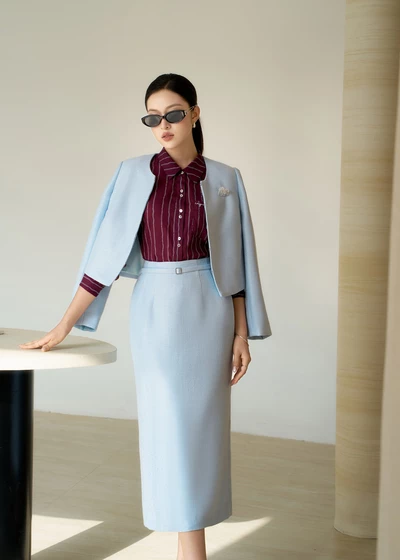 Chân váy bút chì Soft Tweed