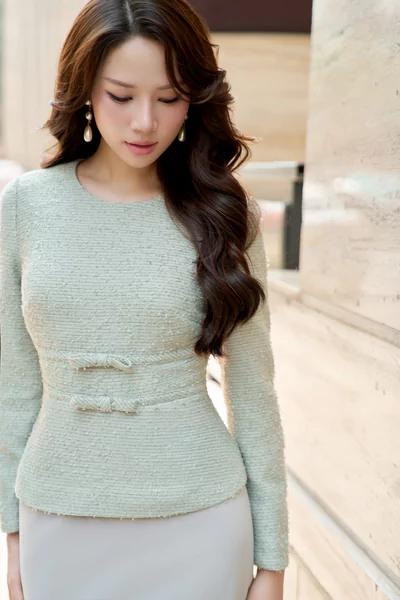 Áo Tweed Blue Poise